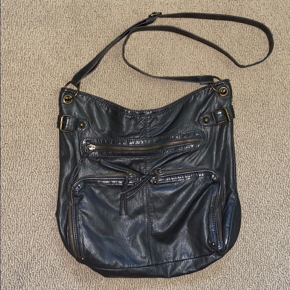 Black Leather Crossbody Purse